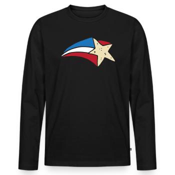 Amérique patriotique États-Unis Drapeau 4 juillet Américain - T-shirt manches longues Premium bio Homme - noir - Devant - Nico (187cm)