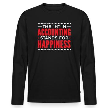 Accountant Accounting Tax Season Tax Accountant - Men's Premium Organic Long Sleeve Shirt - black - Front - Nico (187cm)