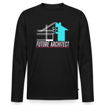 Zukunft Architekt Architektur Haus Zeichner - Männer Premium Bio Langarmshirt - Schwarz - Vorne - Nico (187cm)