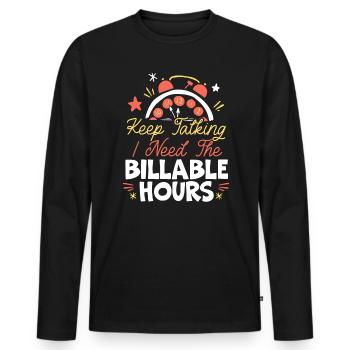Juge Instance Salle d’audience Droit Justice Avocat Avocat - T-shirt manches longues Premium bio Homme - noir - Devant - Nico (187cm)