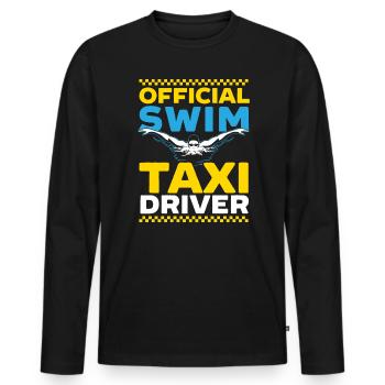 Chauffeur de taxi officiel de natation Chauffeur de taxi Chauffeur de taxi - T-shirt manches longues Premium bio Homme - noir - Devant - Nico (187cm)