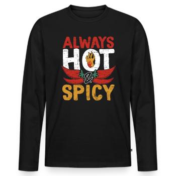 Culinaire Gangster Chef Pâtissier Cuisine Culinaire - T-shirt manches longues Premium bio Homme - noir - Devant - Nico (187cm)