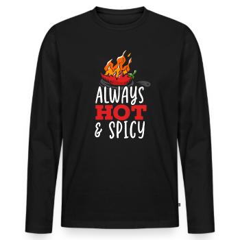 Culinaire Gangster Chef Pâtissier Cuisine Culinaire - T-shirt manches longues Premium bio Homme - noir - Devant - Nico (187cm)