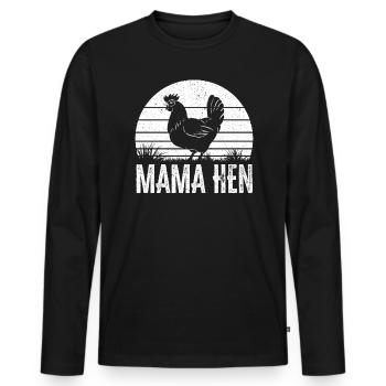 Chicken Farmer Chicken Whisperer Farm Animal - Men's Premium Organic Long Sleeve Shirt - black - Front - Nico (187cm)