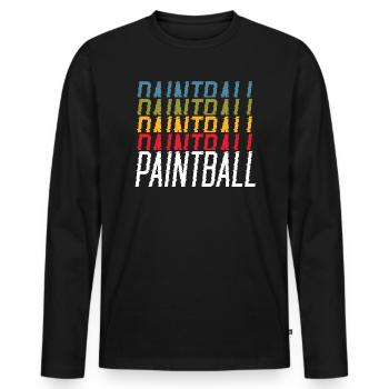 Paintball Paint Gun Paintball Spieler Paintballer - Männer Premium Bio Langarmshirt - Schwarz - Vorne - Nico (187cm)