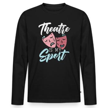 Theaterprobe Darsteller Künstler Schauspielerin Schauspieler - Männer Premium Bio Langarmshirt - Schwarz - Vorne - Nico (187cm)
