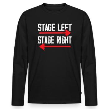Theaterprobe Darsteller Künstler Schauspielerin Schauspieler - Männer Premium Bio Langarmshirt - Schwarz - Vorne - Nico (187cm)