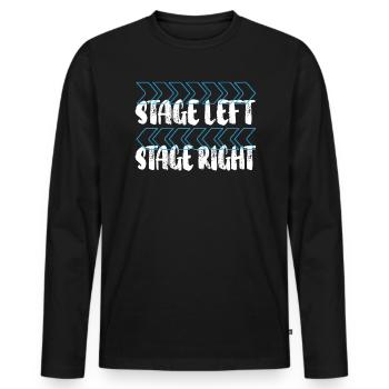 Theaterprobe Darsteller Künstler Schauspielerin Schauspieler - Männer Premium Bio Langarmshirt - Schwarz - Vorne - Nico (187cm)