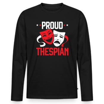 Theaterprobe Darsteller Künstler Schauspielerin Schauspieler - Männer Premium Bio Langarmshirt - Schwarz - Vorne - Nico (187cm)