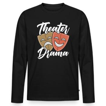 Theater Drama Rehearsal Artist Actress Actor - Men's Premium Organic Long Sleeve Shirt - black - Front - Nico (187cm)