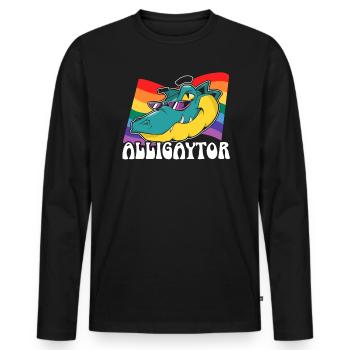 Gay Rights Rainbow Pride Month LGBTQ Gay Pride - Männer Premium Bio Langarmshirt - Schwarz - Vorne - Nico (187cm)