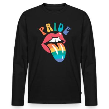 Gay Rights Rainbow Pride Month LGBTQ Gay Pride - Männer Premium Bio Langarmshirt - Schwarz - Vorne - Nico (187cm)