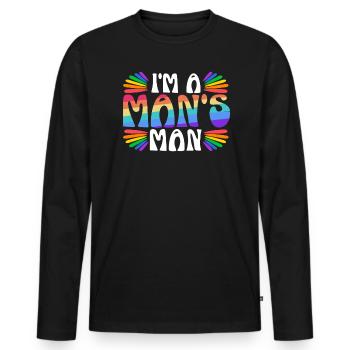 Gay Rights Rainbow Pride Month LGBTQ Gay Pride - Männer Premium Bio Langarmshirt - Schwarz - Vorne - Nico (187cm)