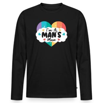 Gay Rights Rainbow Pride Month LGBTQ Gay Pride - Männer Premium Bio Langarmshirt - Schwarz - Vorne - Nico (187cm)