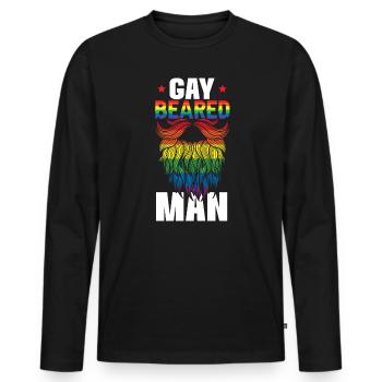 Gay Rights Rainbow Pride Month LGBTQ Gay Pride - Männer Premium Bio Langarmshirt - Schwarz - Vorne - Nico (187cm)