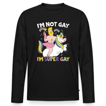 Gay Rights Rainbow Pride Month LGBTQ Gay Pride - Männer Premium Bio Langarmshirt - Schwarz - Vorne - Nico (187cm)