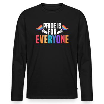 Pride ist für alle Regenbogenmonat LGBTQ Gay - Männer Premium Bio Langarmshirt - Schwarz - Vorne - Nico (187cm)