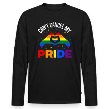 Ich kann meinen Pride Rainbow Month LGBTQ Gay nicht absagen - Männer Premium Bio Langarmshirt - Schwarz - Vorne - Nico (187cm)