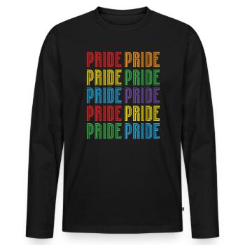 Gay Rights Rainbow Pride Month LGBTQ Pride Parade - Männer Premium Bio Langarmshirt - Schwarz - Vorne - Nico (187cm)