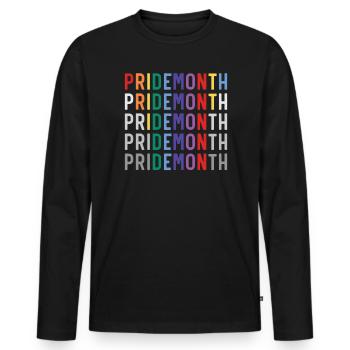 Gay Rights Rainbow Pride Month LGBTQ Pride Parade - Männer Premium Bio Langarmshirt - Schwarz - Vorne - Nico (187cm)