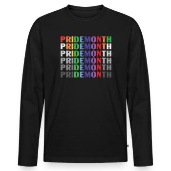 Gay Rights Rainbow Pride Month LGBTQ Pride Parade - Männer Premium Bio Langarmshirt - Schwarz - Vorne - Nico (187cm)