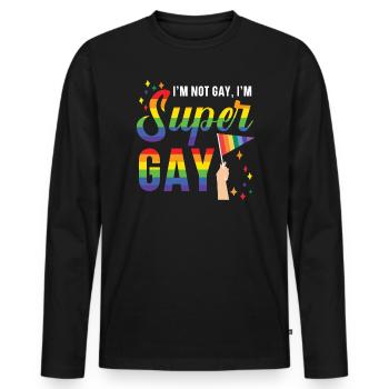 Gay Rights Rainbow Pride Month LGBTQ Pride Parade - Männer Premium Bio Langarmshirt - Schwarz - Vorne - Nico (187cm)