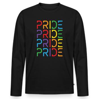Gay Rights Rainbow Pride Month LGBTQ Pride Parade - Männer Premium Bio Langarmshirt - Schwarz - Vorne - Nico (187cm)