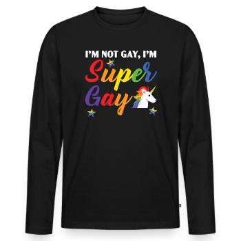 Gay Rights Rainbow Pride Month LGBTQ Pride Parade - Männer Premium Bio Langarmshirt - Schwarz - Vorne - Nico (187cm)