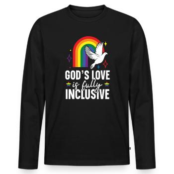 Gay Rights Rainbow Pride LGBTQ Gay Pride Parade - Männer Premium Bio Langarmshirt - Schwarz - Vorne - Nico (187cm)