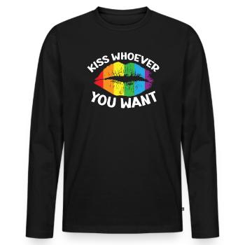 Gay Rights Rainbow Pride LGBTQ Gay Pride Parade - Männer Premium Bio Langarmshirt - Schwarz - Vorne - Nico (187cm)