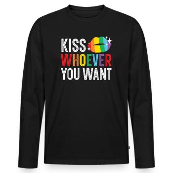 Gay Rights Rainbow Pride LGBTQ Gay Pride Parade - Männer Premium Bio Langarmshirt - Schwarz - Vorne - Nico (187cm)