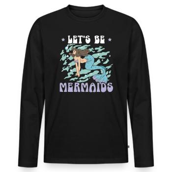 Mermaid Squad Mythe Folklore Sous-marin Aquatique - T-shirt manches longues Premium bio Homme - noir - Devant - Nico (187cm)