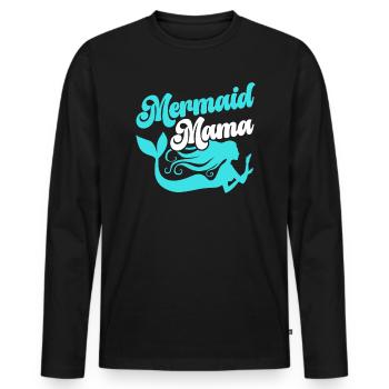 Mermaid Security Meilleure maman de tous les temps Fête des mères Sirène - T-shirt manches longues Premium bio Homme - noir - Devant - Nico (187cm)