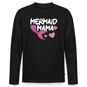 Mermaid Security Meilleure maman de tous les temps Fête des mères Sirène - T-shirt manches longues Premium bio Homme - noir - Devant - Nico (187cm)