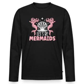 Mermaid Squad Mythe Folklore Sous-marin Aquatique - T-shirt manches longues Premium bio Homme - noir - Devant - Nico (187cm)
