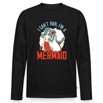 Mermaid Squad Mythe Folklore Sous-marin Aquatique - T-shirt manches longues Premium bio Homme - noir - Devant - Nico (187cm)