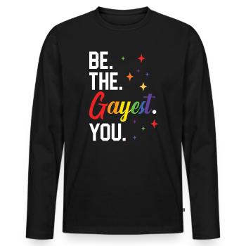 Gay Rights Rainbow Pride Month LGBTQ Gay Pride - Männer Premium Bio Langarmshirt - Schwarz - Vorne - Nico (187cm)