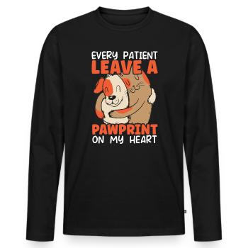 Tierflüsterer, Tierarzt, Tierarzt, Tierarzt - Männer Premium Bio Langarmshirt - Schwarz - Vorne - Nico (187cm)