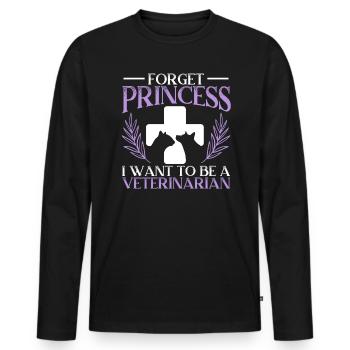 Tierflüsterer, Tierarzt, Tierarzt, Tierarzt - Männer Premium Bio Langarmshirt - Schwarz - Vorne - Nico (187cm)