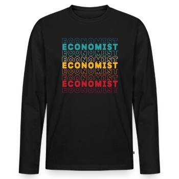 Wirtschaftswissenschaftler Wirtschaftslehrer Beruf Wirtschaft Wirtschaft - Männer Premium Bio Langarmshirt - Schwarz - Vorne - Nico (187cm)