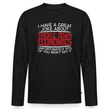 Wirtschaftswissenschaftler Wirtschaftslehrer Beruf Wirtschaft Wirtschaft - Männer Premium Bio Langarmshirt - Schwarz - Vorne - Nico (187cm)