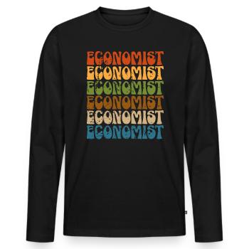 Wirtschaftswissenschaftler Wirtschaftslehrer Beruf Wirtschaft Wirtschaft - Männer Premium Bio Langarmshirt - Schwarz - Vorne - Nico (187cm)