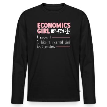 Wirtschaftswissenschaftler Wirtschaftslehrer Beruf Wirtschaft Wirtschaft - Männer Premium Bio Langarmshirt - Schwarz - Vorne - Nico (187cm)