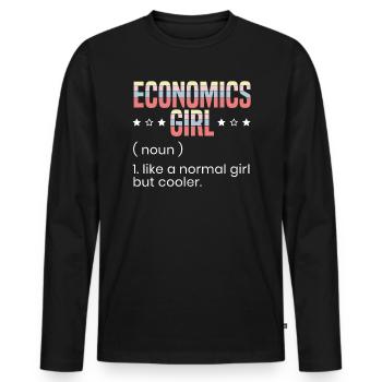 Wirtschaftswissenschaftler Wirtschaftslehrer Beruf Wirtschaft Wirtschaft - Männer Premium Bio Langarmshirt - Schwarz - Vorne - Nico (187cm)