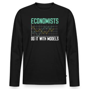 Wirtschaftswissenschaftler Wirtschaftslehrer Beruf Wirtschaft Wirtschaft - Männer Premium Bio Langarmshirt - Schwarz - Vorne - Nico (187cm)