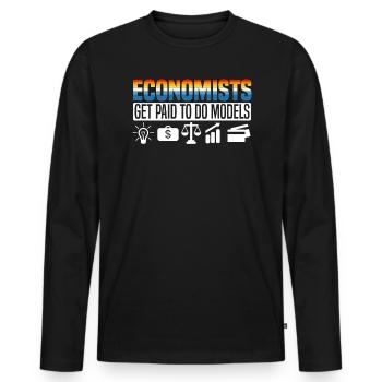 Wirtschaftswissenschaftler Wirtschaftslehrer Beruf Wirtschaft Wirtschaft - Männer Premium Bio Langarmshirt - Schwarz - Vorne - Nico (187cm)