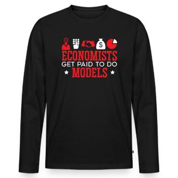 Wirtschaftswissenschaftler Wirtschaftslehrer Beruf Wirtschaft Wirtschaft - Männer Premium Bio Langarmshirt - Schwarz - Vorne - Nico (187cm)