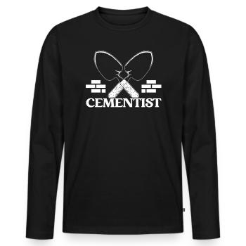 Cement Mixer Truck Driver Job Construction Worker - Men's Premium Organic Long Sleeve Shirt - black - Front - Nico (187cm)