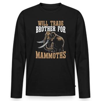 Mammutelefant Wildtiere Ausgestorbene Tierliebhaber - Männer Premium Bio Langarmshirt - Schwarz - Vorne - Nico (187cm)