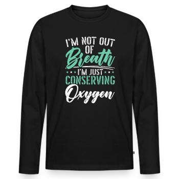 Yoga Meditation Fitness Workout Yoga Instructor - Men's Premium Organic Long Sleeve Shirt - black - Front - Nico (187cm)